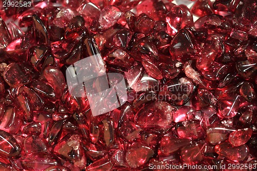 Image of red garnet mineral background