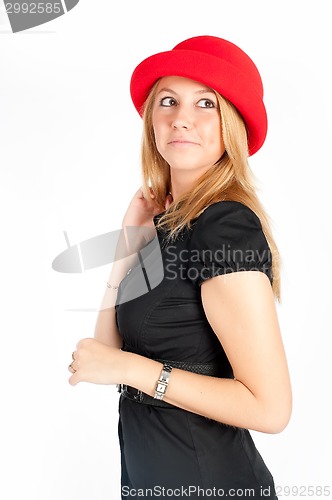 Image of portrait of a beautiful blonde woman