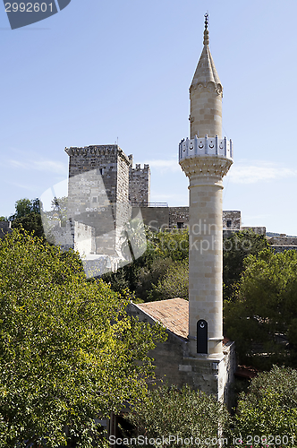 Image of Minaret in St Peter's castle in Bodrum