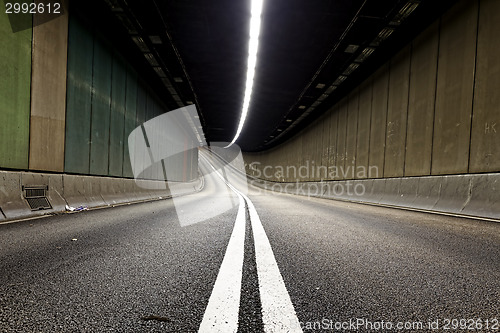 Image of Interior of an urban tunnel without traffic 