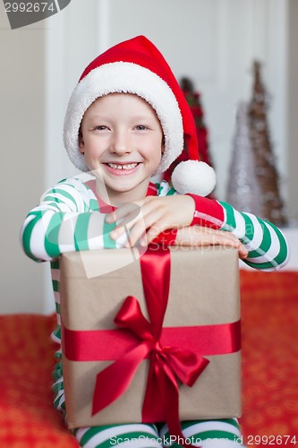 Image of kid at christmas