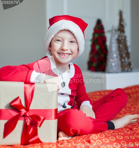 Image of kid at christmas