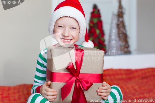 Image of kid at christmas