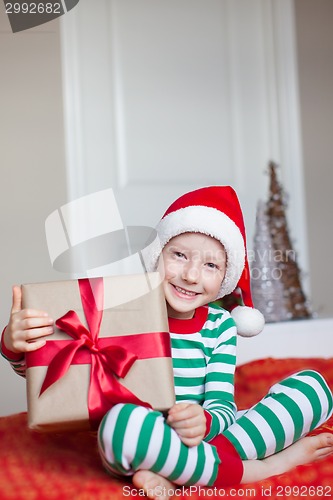 Image of kid at christmas