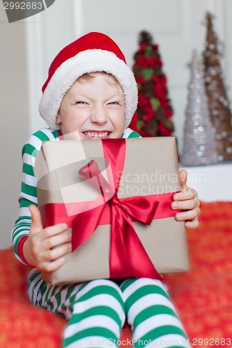 Image of kid at christmas