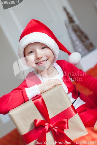 Image of kid at christmas
