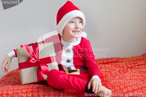 Image of kid at christmas