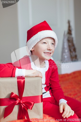 Image of kid at christmas