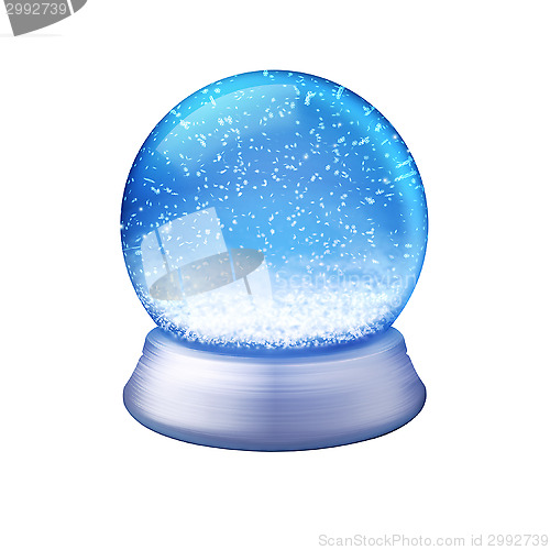 Image of blue snow globe