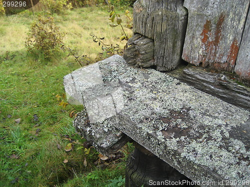 Image of Detail of old Norwegian stabbur