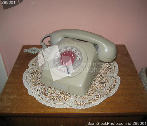 Image of Older grey Norwegian telephone