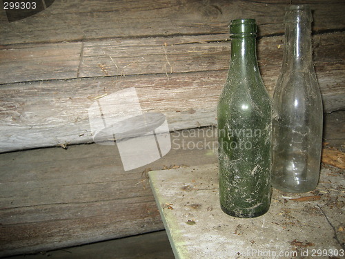 Image of Old dusty bottles