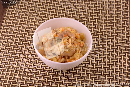 Image of Chinese cuisine - fried rice with meat