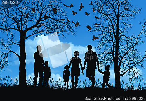 Image of Family In Autumn Park