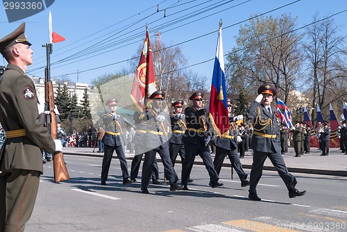 Image of Banner group of police on parade