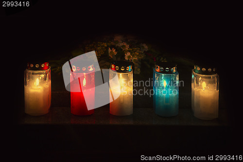 Image of Many lighted candles