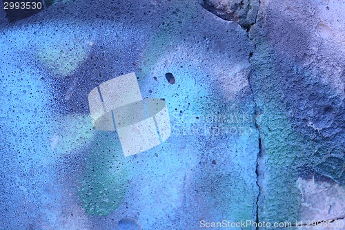 Image of Rough textured blue wall