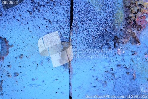 Image of Rough textured blue wall