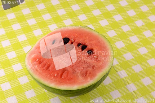 Image of Close up red watermelon background