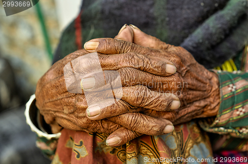 Image of Wrinkled hands