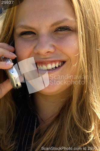 Image of Pretty Blond On Phone