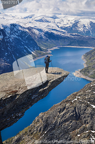 Image of Hiker on Trolltunga, Norway