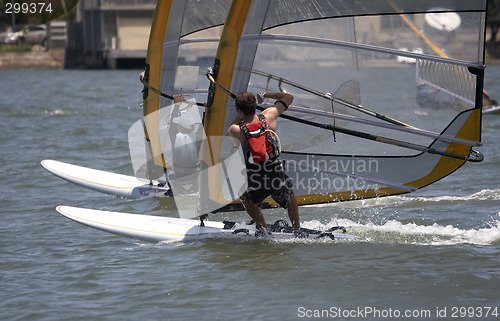 Image of Racing Sailboarders