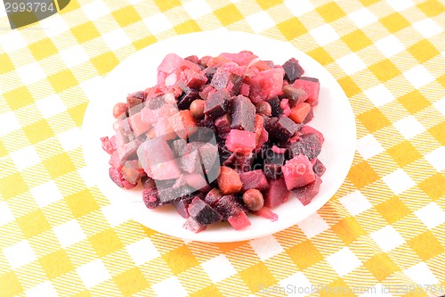 Image of tasty venegret on a white plate