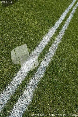Image of Boundary lines of a playing field, diagonal