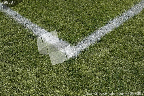 Image of Corner boundary lines of a sports field