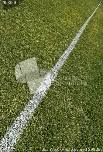 Image of Boundary line of a green playing field