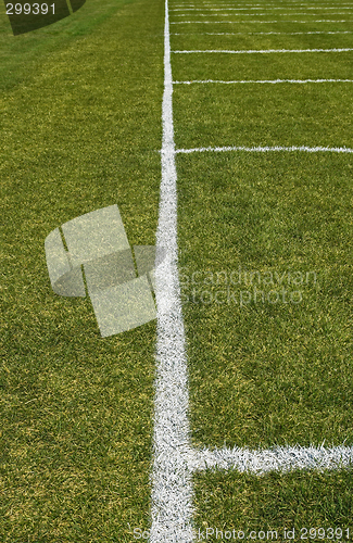 Image of Side boundary line of a football field