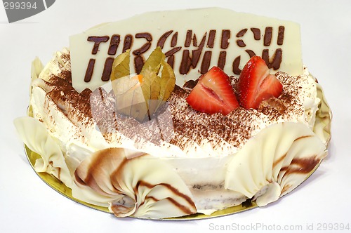 Image of Birthday cake of Tiramisu