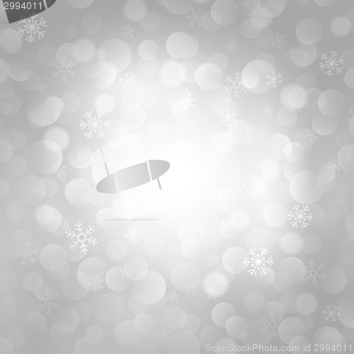 Image of vector gray background with snowflakes