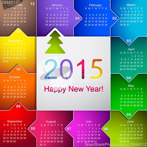 Image of Clean 2015 wall calendar