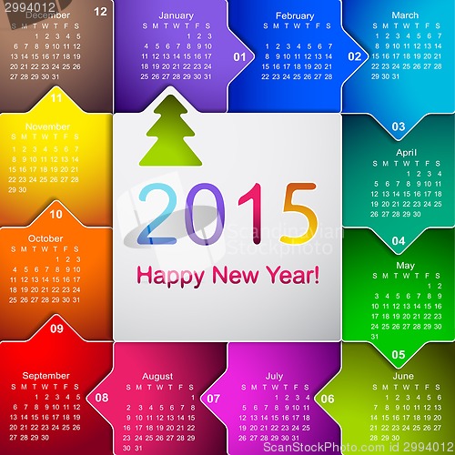 Image of Clean 2015 wall calendar