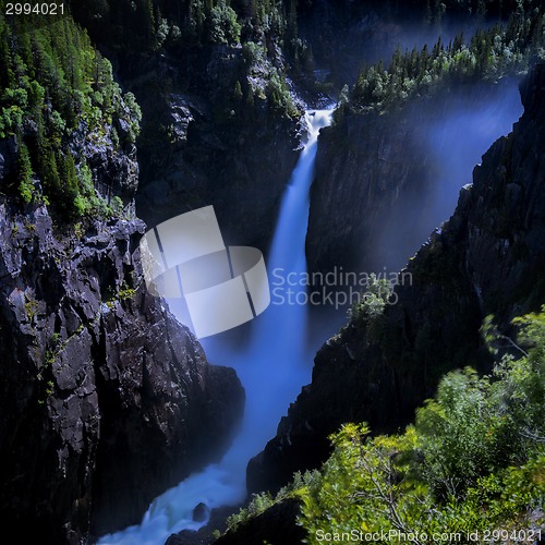 Image of Rjukanfossen from above