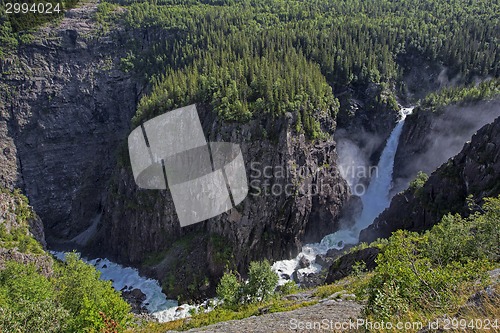 Image of Rjukanfossen from above