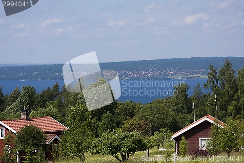 Image of view over lake siljan sweden