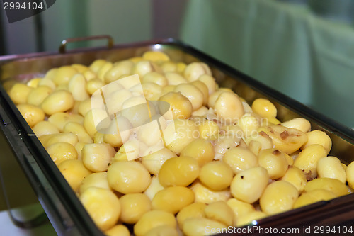 Image of potatoes in warming plate