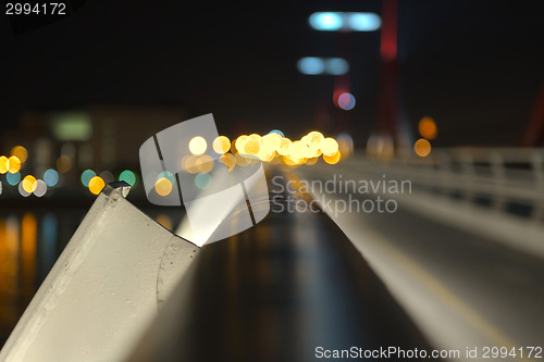 Image of Empty bridge at night