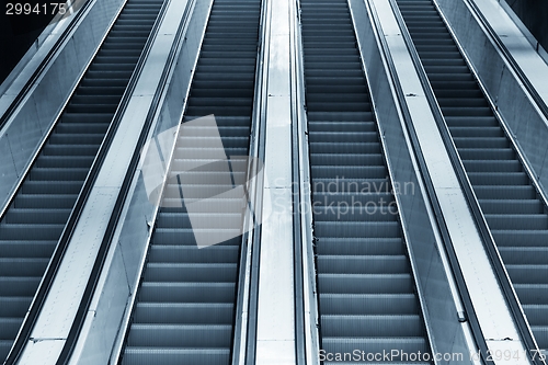 Image of Moving escalator in the business center