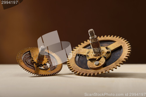 Image of Old gears on table