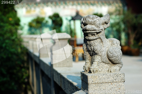Image of Stone lion of Chinese temple