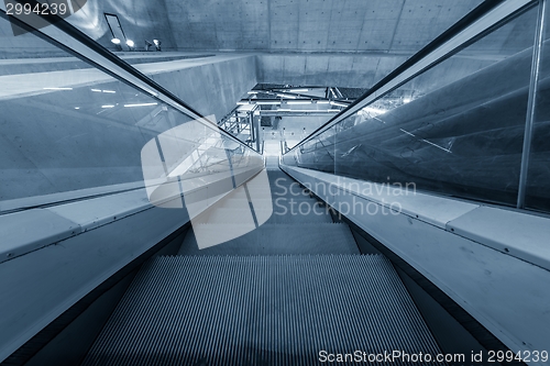 Image of Moving escalator in the business center