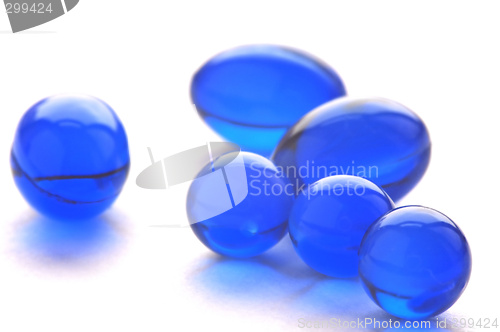 Image of Abstract pills in blue color