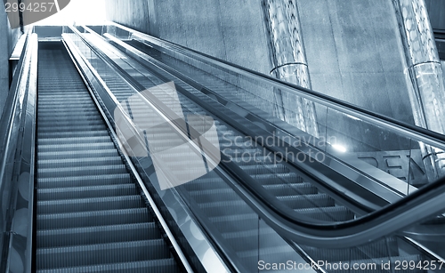 Image of Moving escalator in the business center