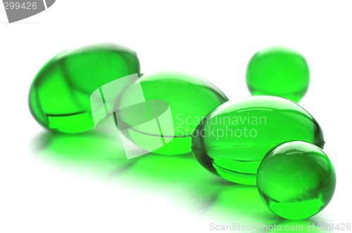 Image of Abstract pills in green color