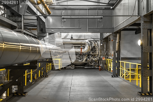 Image of Industrial pipes in a thermal power plant