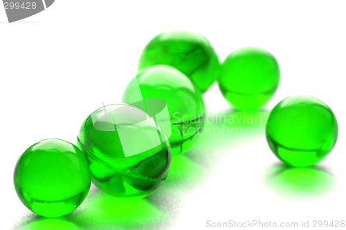 Image of Abstract pills in green color